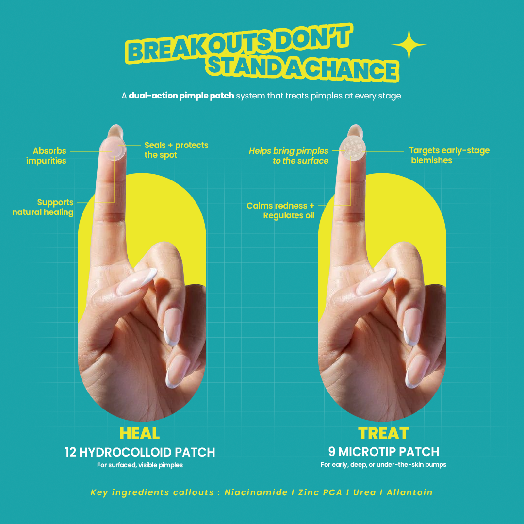 pHix It Dual Action Pimple Patch Kit: Hydrocolloid + Micro Tip Acne Patches