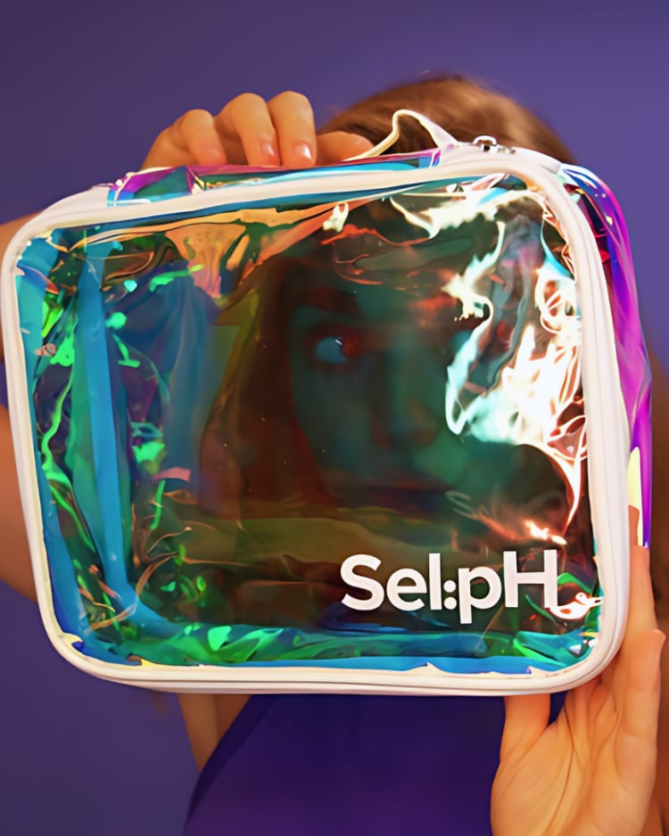 Sel:pH Holographic Cosmetic Carrying Case