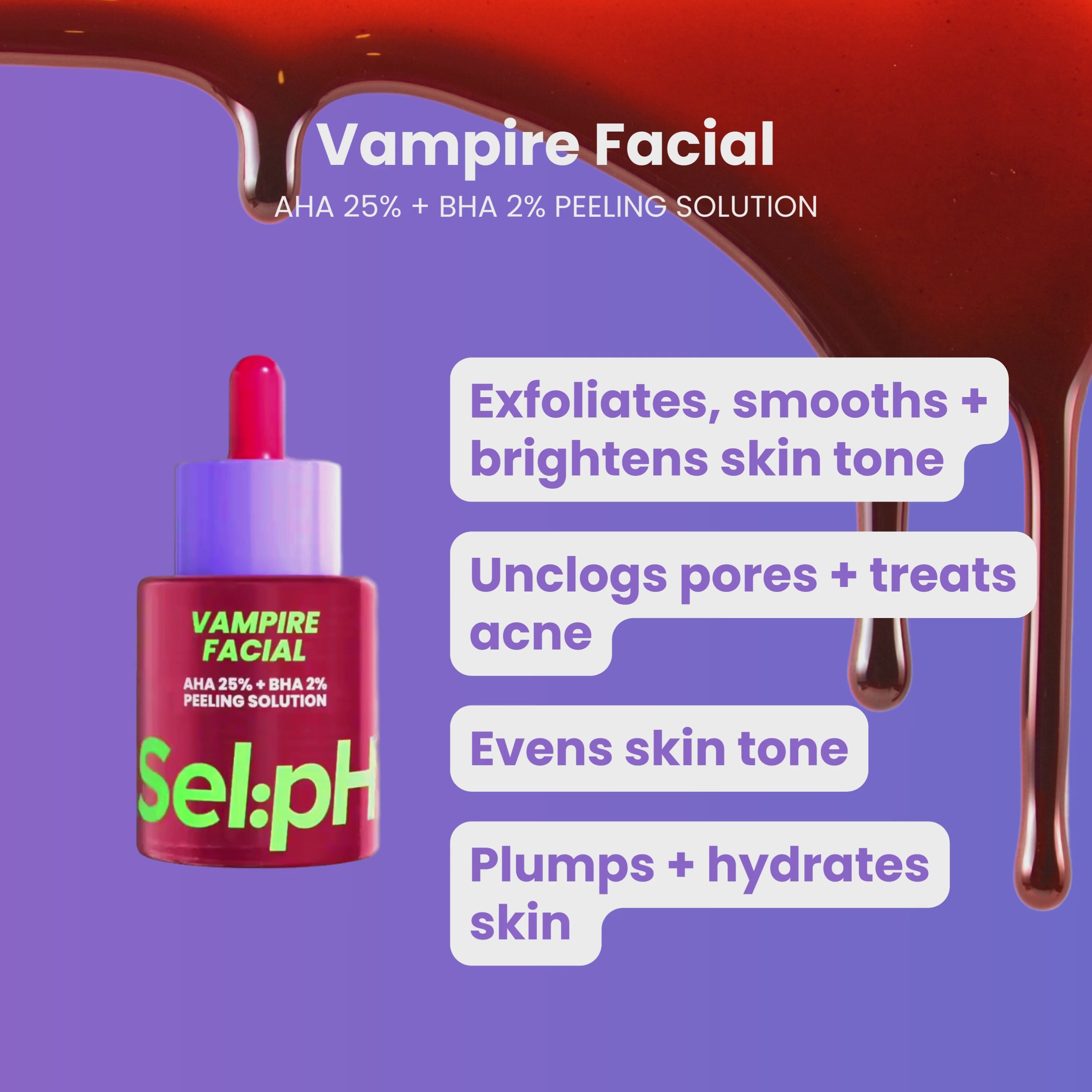 Vampire Facial AHA 25% + BHA 2% Peeling Solution With Glycolic Acid