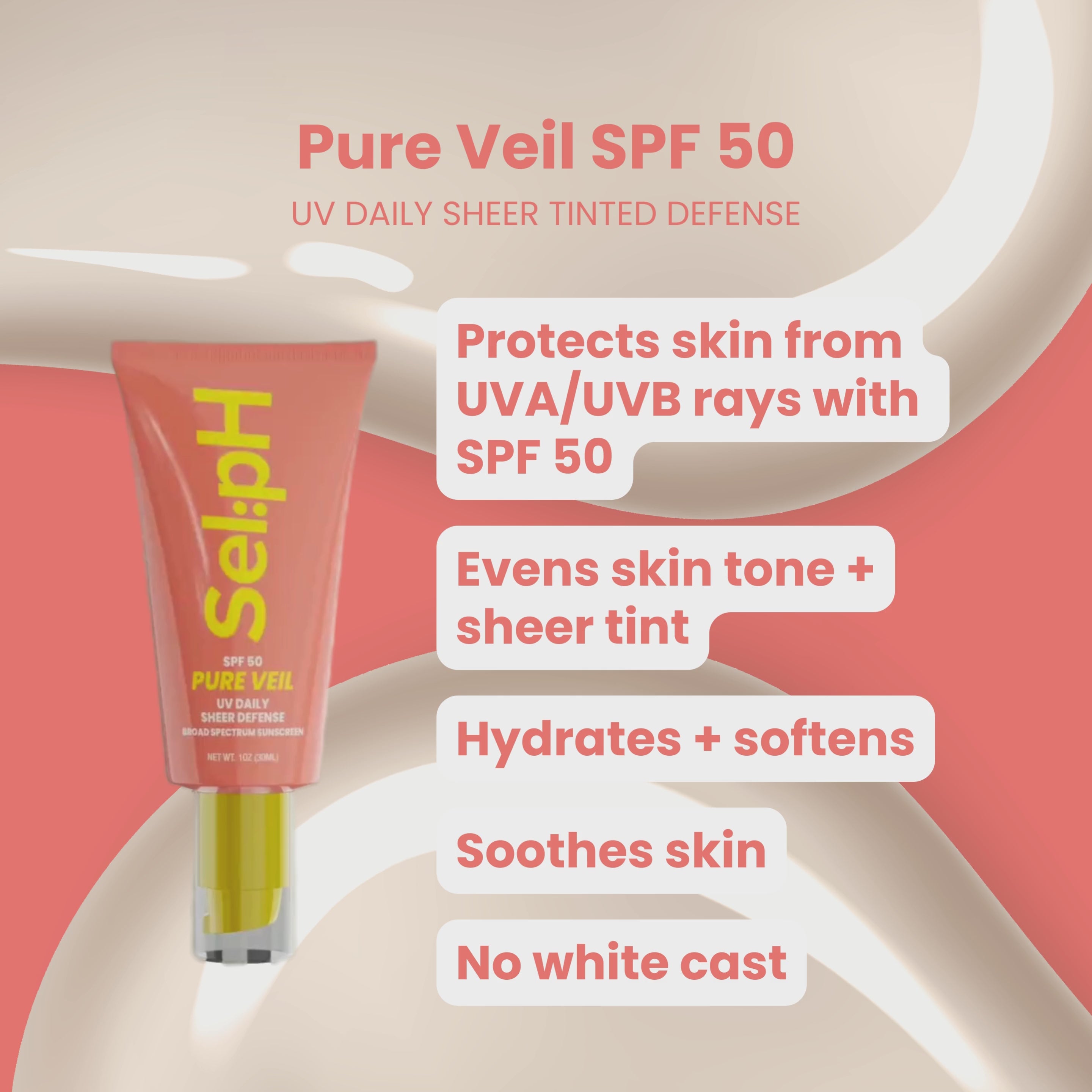 Pure Veil SPF 50 Tinted Sunscreen For Face + Body