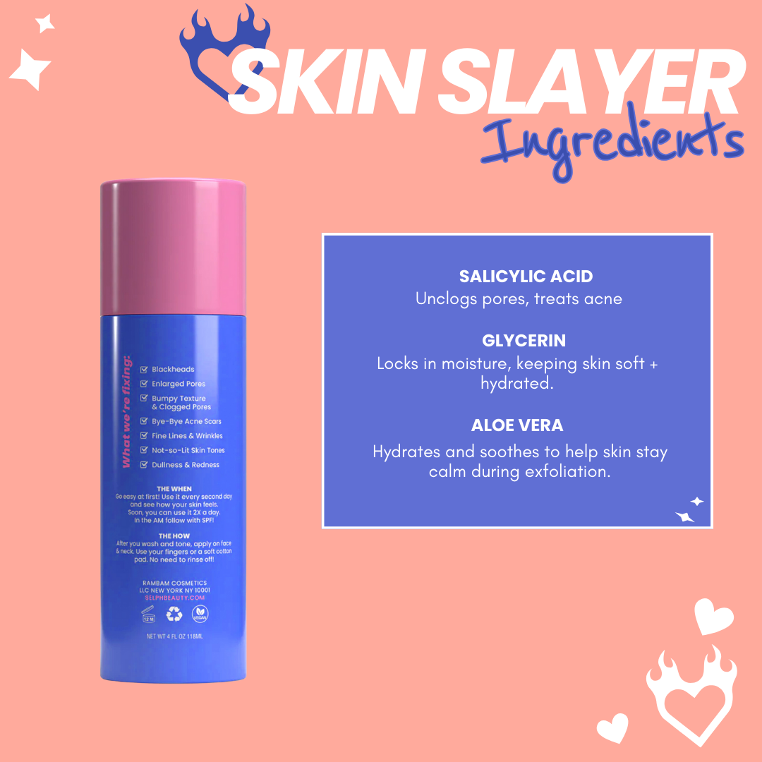 Skin Slayer 2% BHA Salicylic Acid Exfoliator For All Skin + Aloe