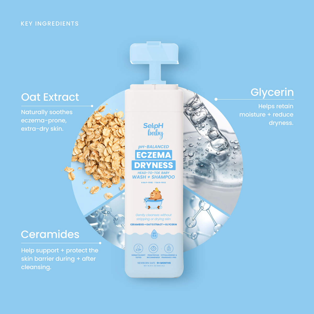 SelpH Baby Eczema + Dryness Head-to-Toe Wash &amp; Shampoo