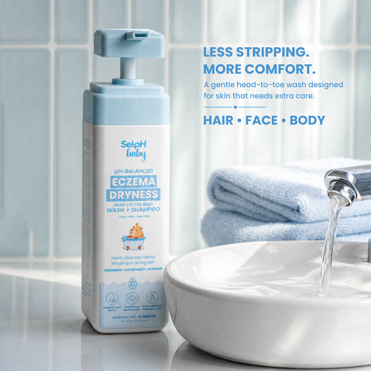 SelpH Baby Eczema + Dryness Head-to-Toe Wash &amp; Shampoo